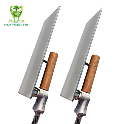 Llana Rectangular de Acero con Mango de Madera